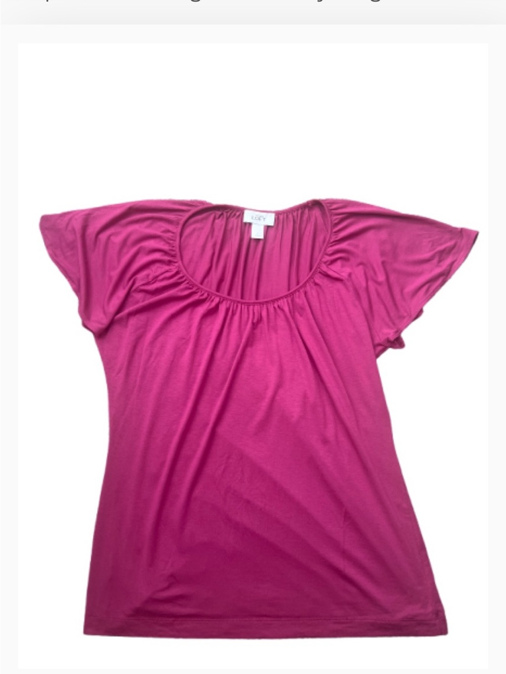 Ann Taylor Loft chic Scoop Neck Short Sleeve Top in Pink - Picture 3 of 7